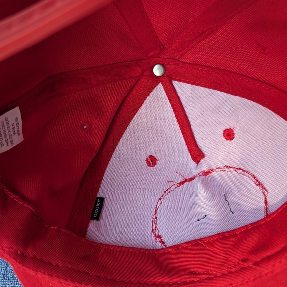 Snoopy Hat, Charlie Brown Snoopy hat, red Snoopy Vintage flatbrim DECKY snapback - Picture 3 of 6